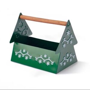 Target Bullseye Playground Christmas Green Christmas Tree Metal Caddy Basket